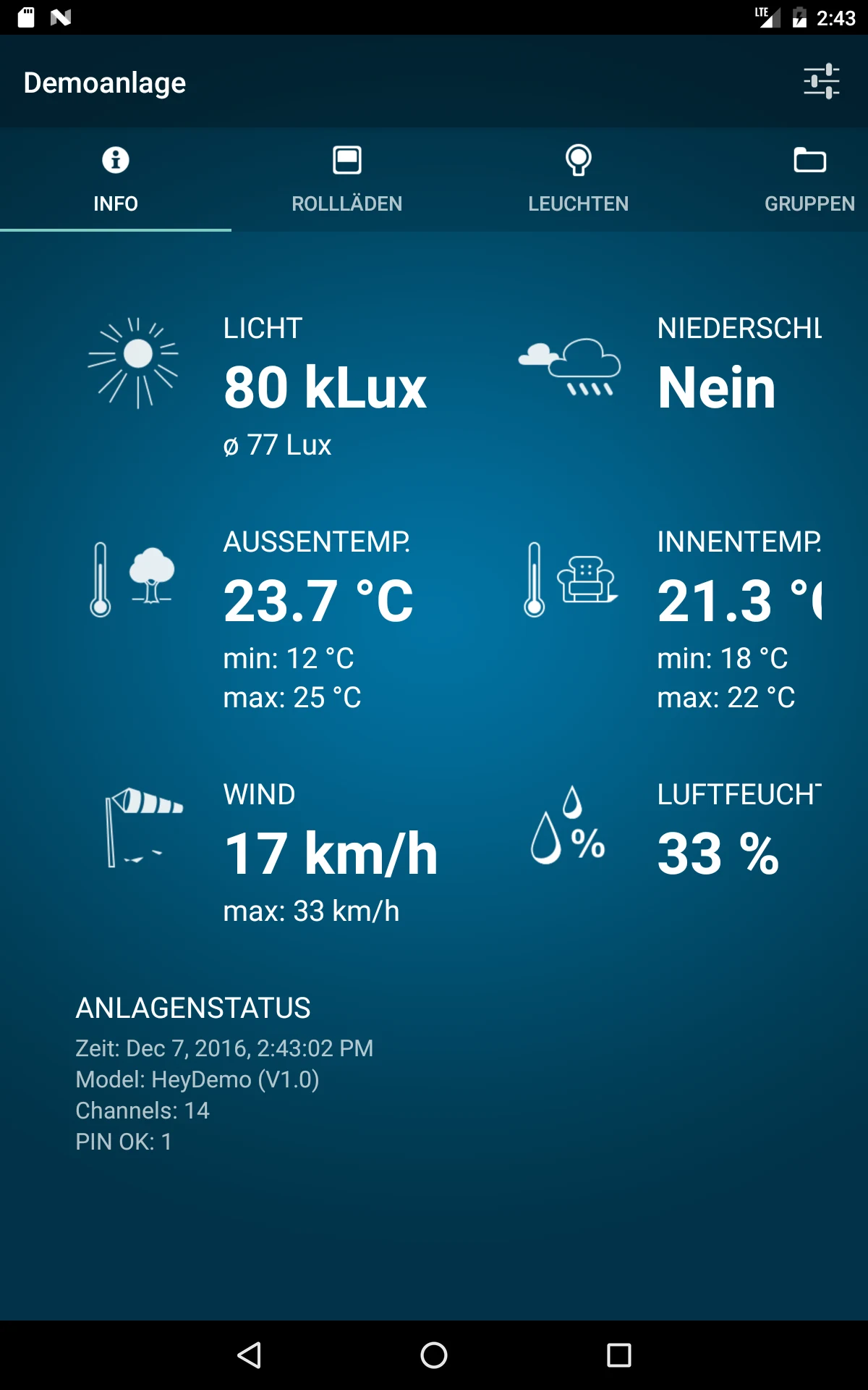 HEYcontrol - Haussteuerung screenshot
